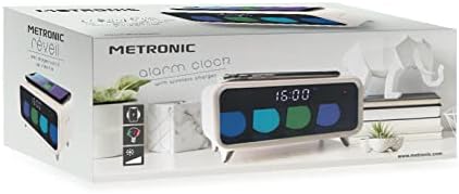 Metronic Wecker mit kabellosem Induktionsladegerät, weiss, 477029