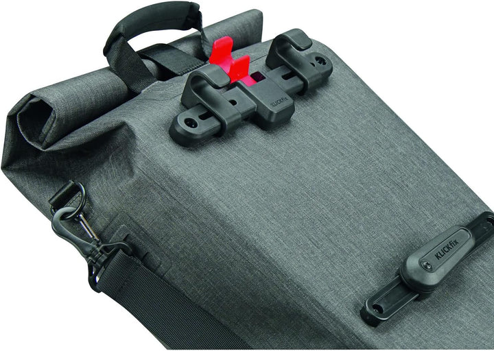 KLICKfix Unisex – Erwachsene Lightpack Gepäckträgertasche, Grau, One Size Einheitsgrösse, Einheitsgr