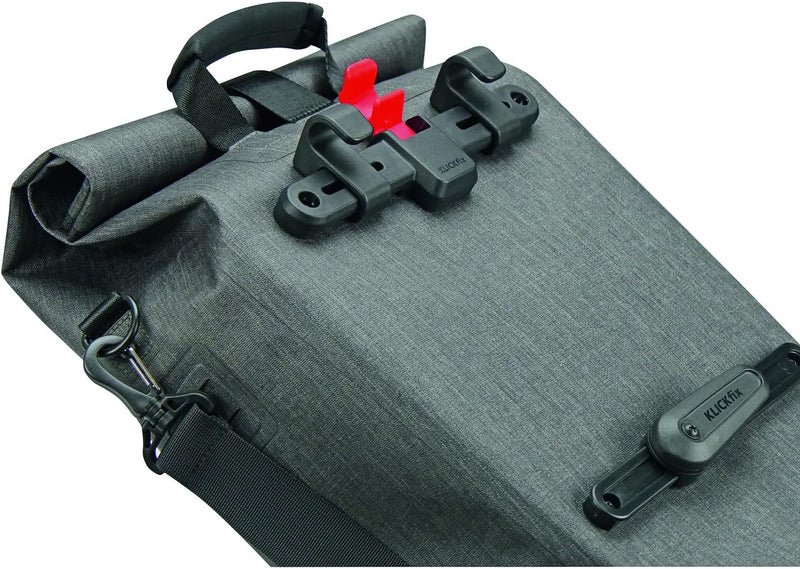 KLICKfix Unisex – Erwachsene Lightpack Gepäckträgertasche, Grau, One Size Einheitsgrösse, Einheitsgr