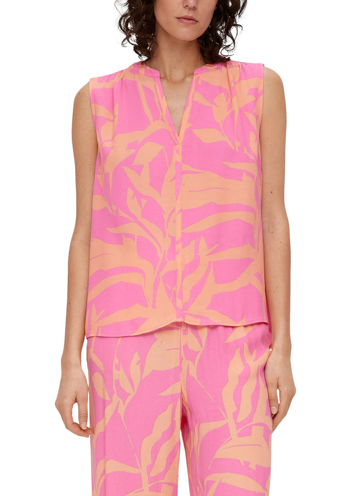 s.Oliver Viskosebluse mit Crêpestruktur, 32 Orange 44a3