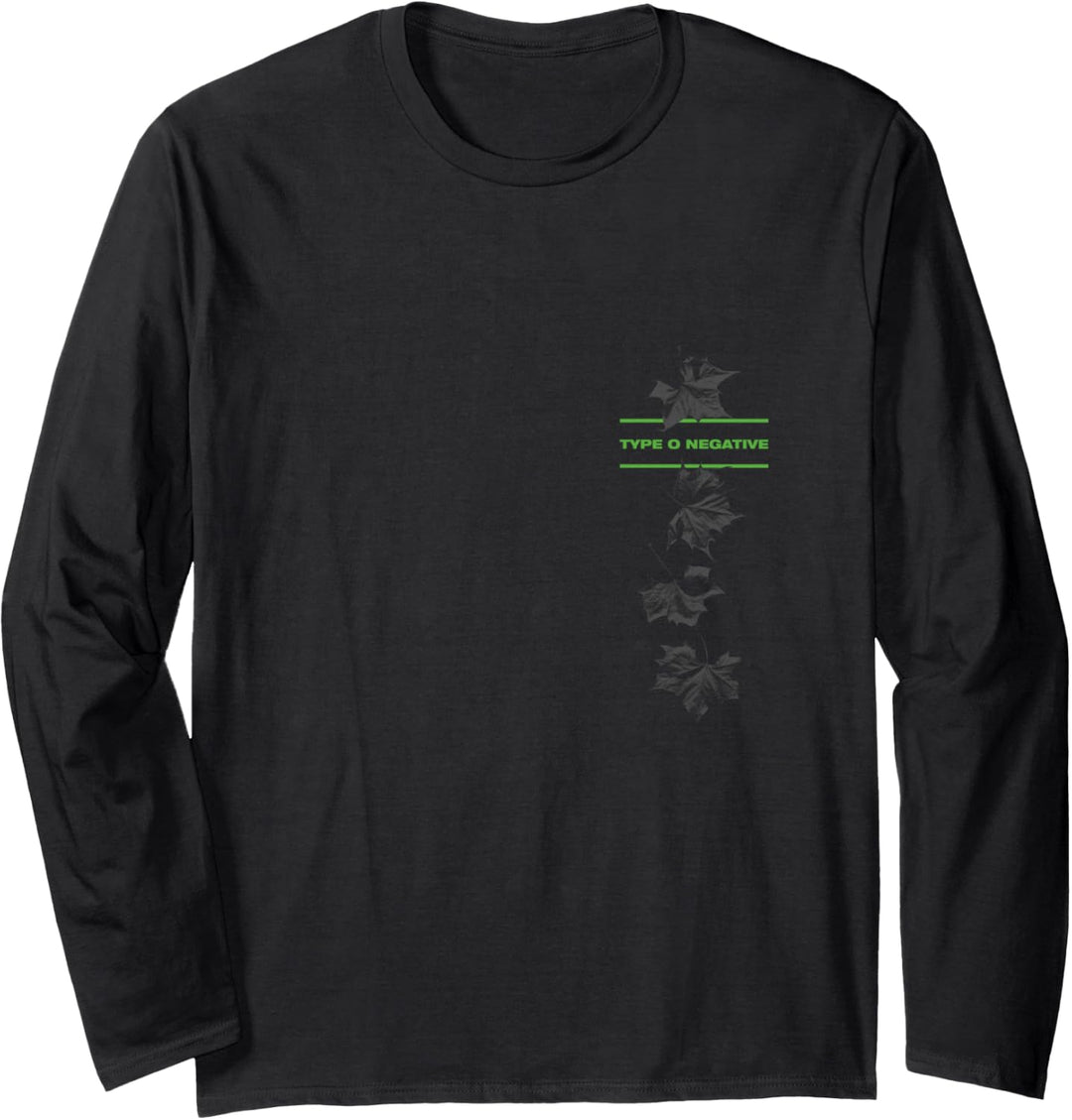 Typ O Negative Leaves doppelseitig schwarz Langarmshirt