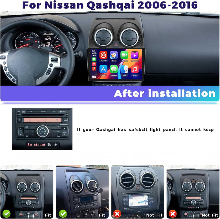 6+128GB Android Wireless Carplay Autoradio mit Navi für Nissan Qashqai J10 2006-2016 Android Auto Ra