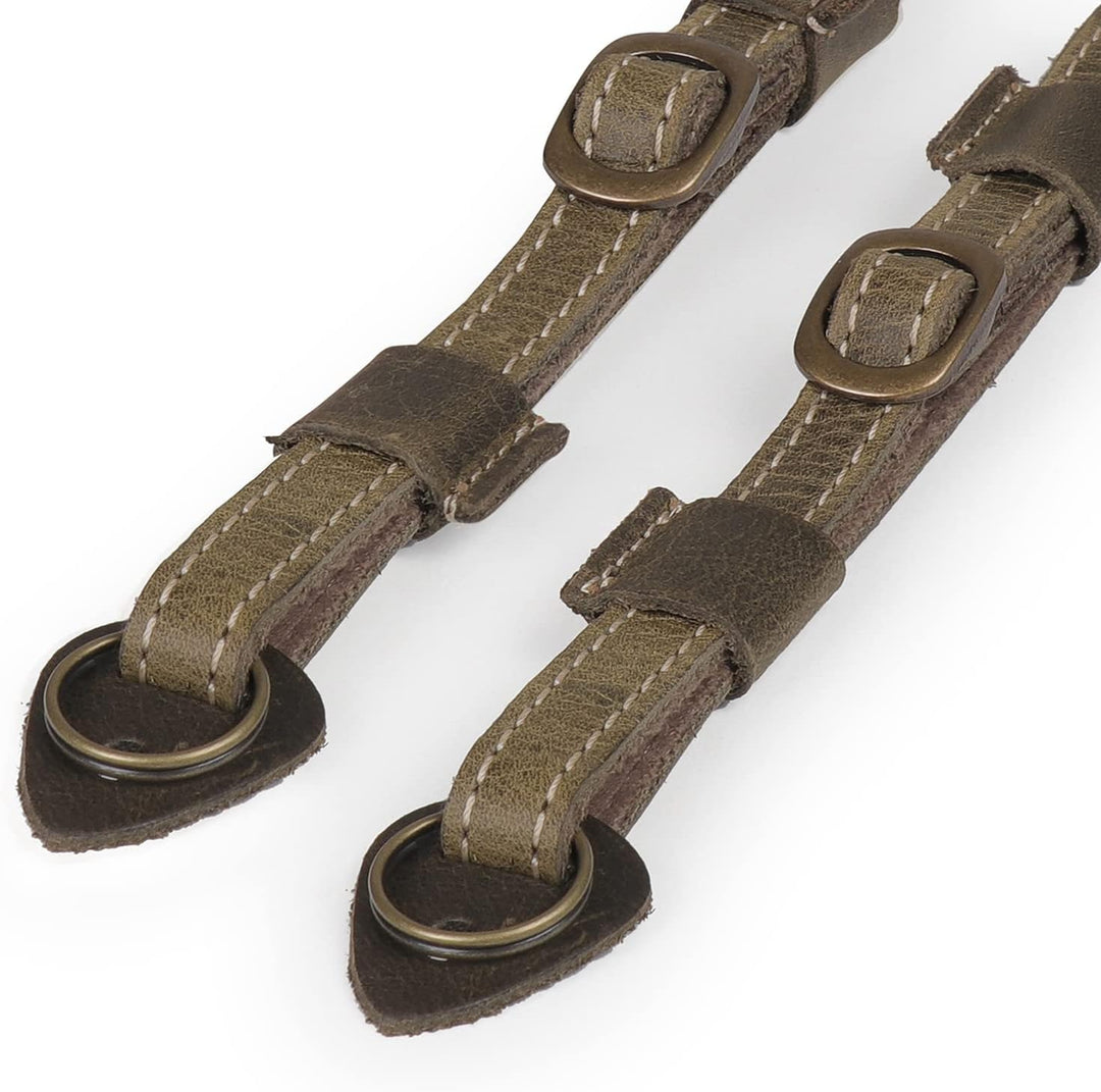 MegaGear Sierra Series - Correa para cámara - De Cuero Genuino, para Hombro o Cuello Verde, Verde