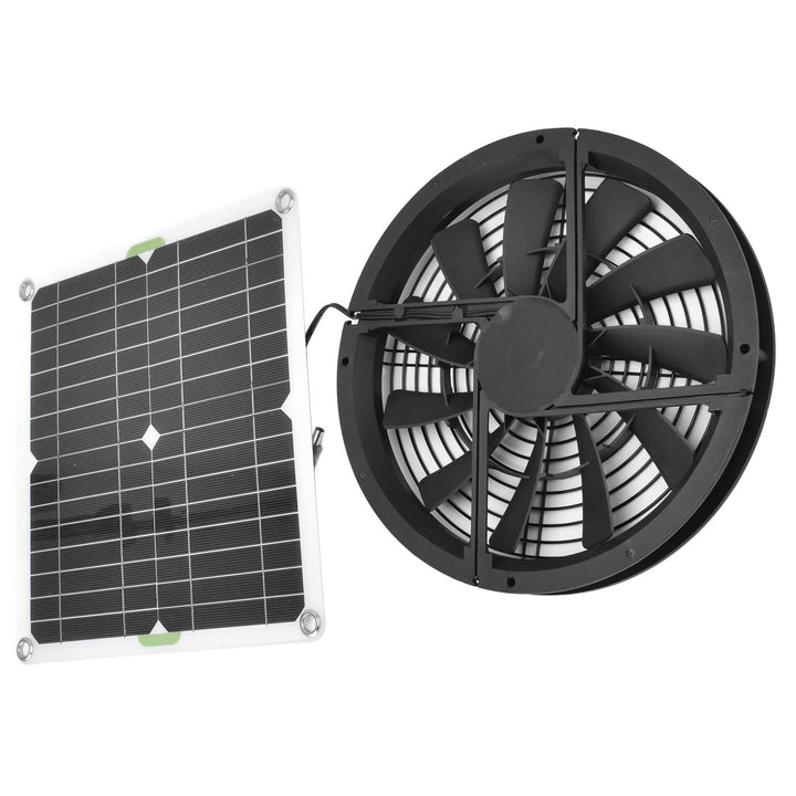 Auspuffventilator mit Solarenergie, Solarbetriebener Ventilator 100W Solarpanel-Set Gewächshauslüfte