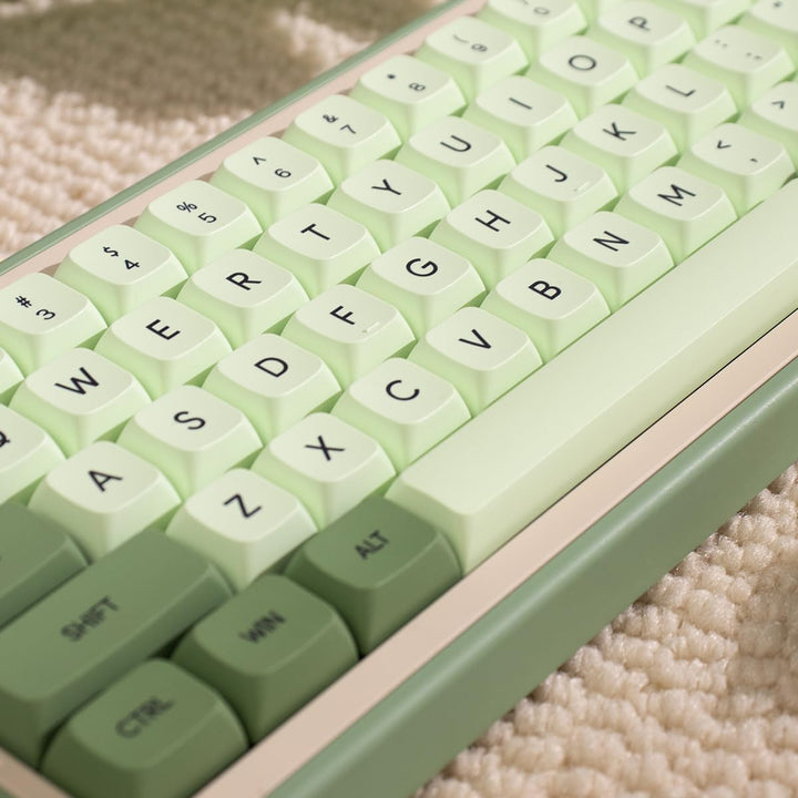 Matcha Keycaps 124 Tasten XDA Profil PBT Tastenkappen Set Fit für 60% 65% 95% Mechanische Tastatur C