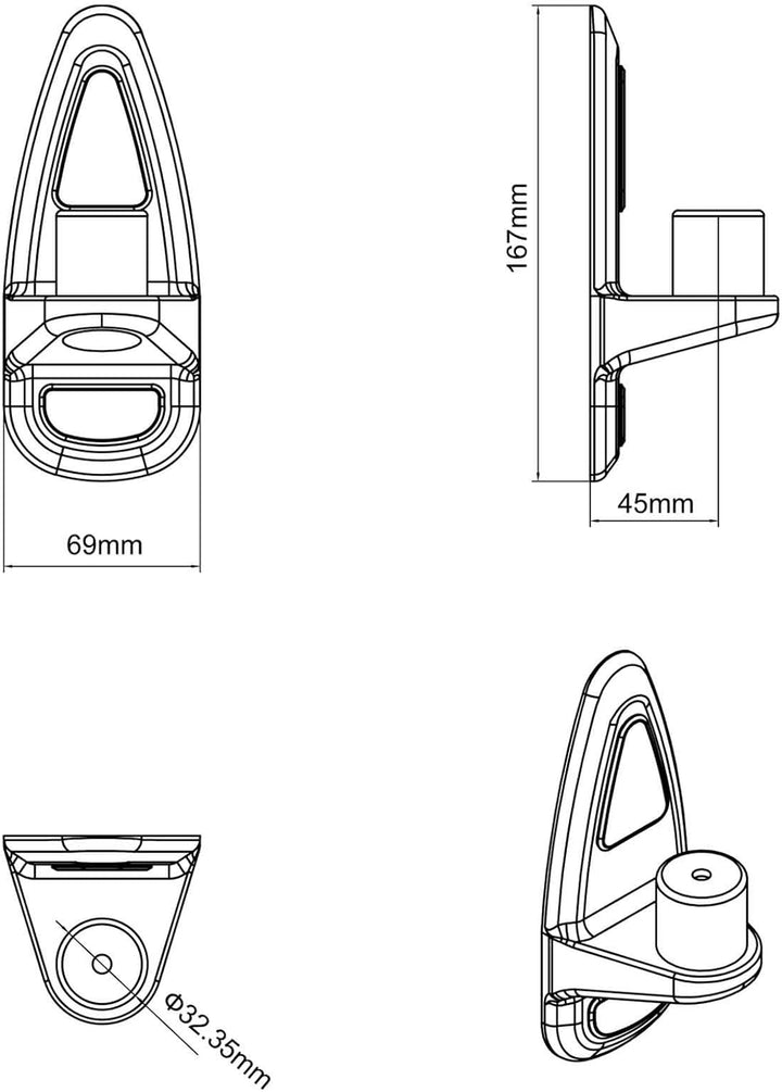 HFTEK - Monitor TV Wand Halterung Halter Wandhalterung für Bildschirme von 15 bis 27 Zoll mit VESA 7