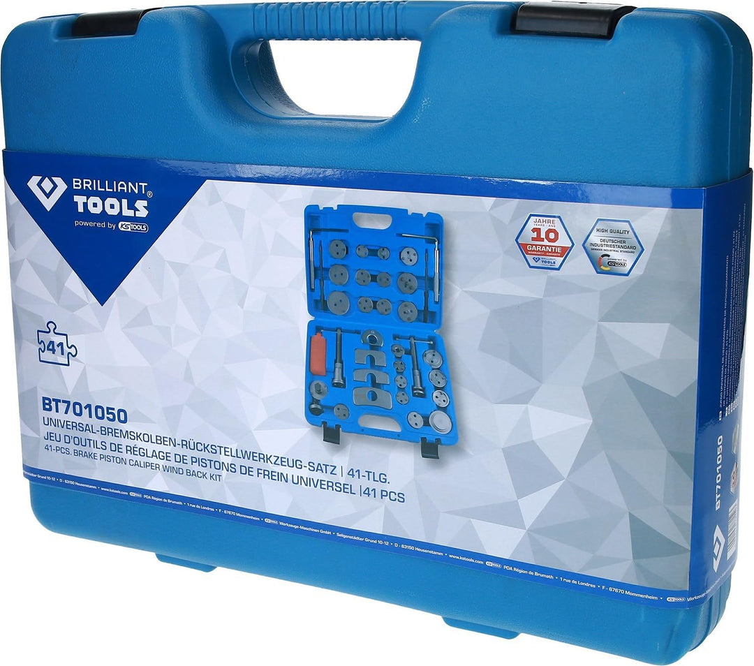 BRILLIANT TOOLS BT701050 Universal-Bremskolben-Rückstellwerkzeug- Satz | 41-tlg. [Powered by KS TOOL