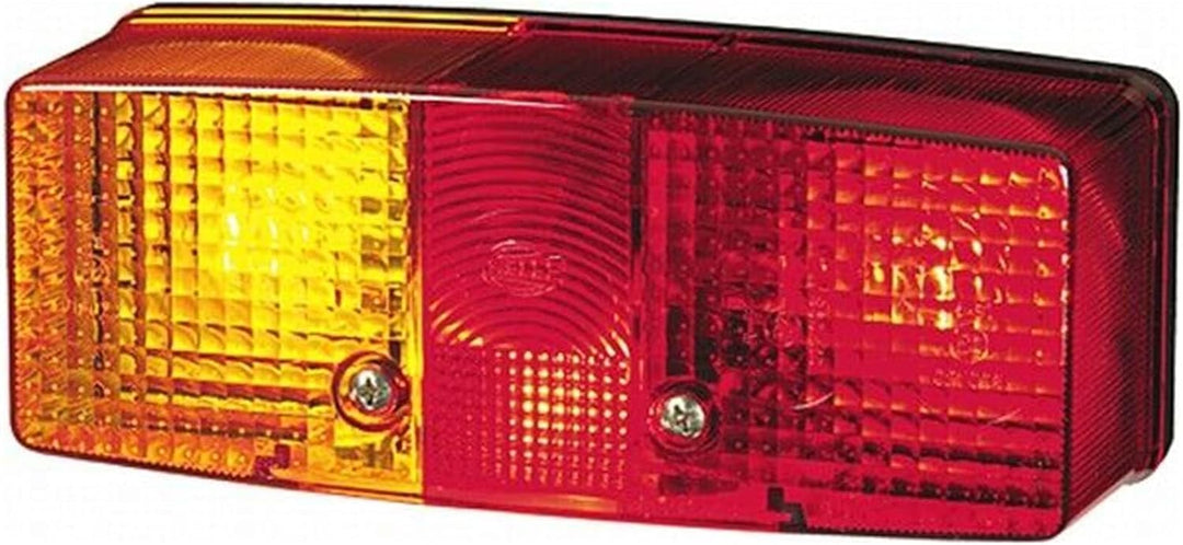 HELLA Rückleuchte - Glühlampe - 24V / 12V - Anbau/geschraubt - ECE - Lichtscheibenfarbe: rot/gelb/we