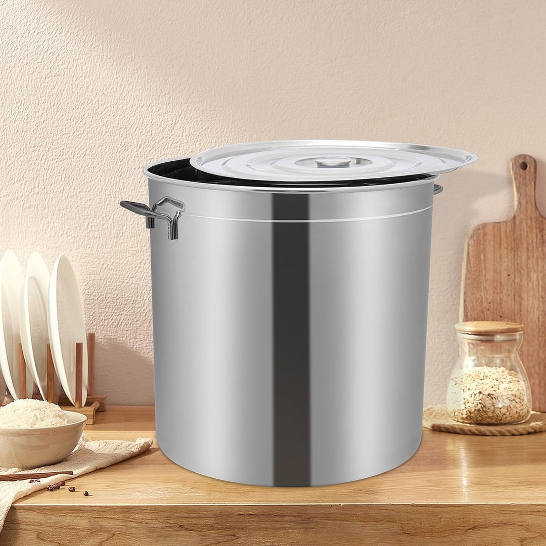 Edelstahl Topf, 100 L kochtopf gross, Gastronomie Kochtopf Suppentopf,Kochgeschirr-Saucen topf mit K