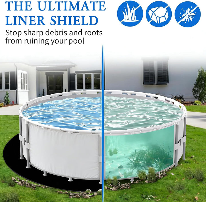 YumSur Bodenplane für Pools,Poolmatten Schutzboden, 3.35m Poolunterlage, Bodenschutzplane Swimmingpo