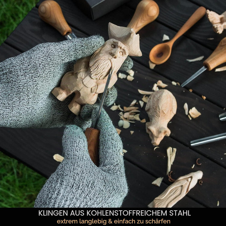BeaverCraft Holzschnitzwerkzeuge SC05 Holzschnitzset Holzschnitzkit Holzschnitzmesser Holzschnitzwer