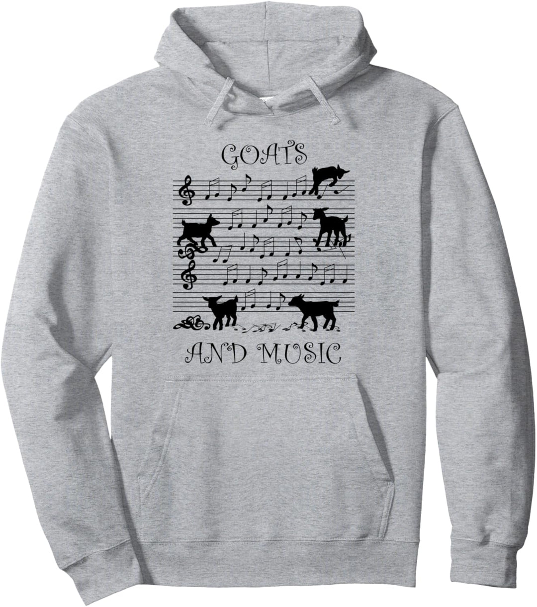 Musik und Ziegen Musiker Musiknoten Pullover Hoodie