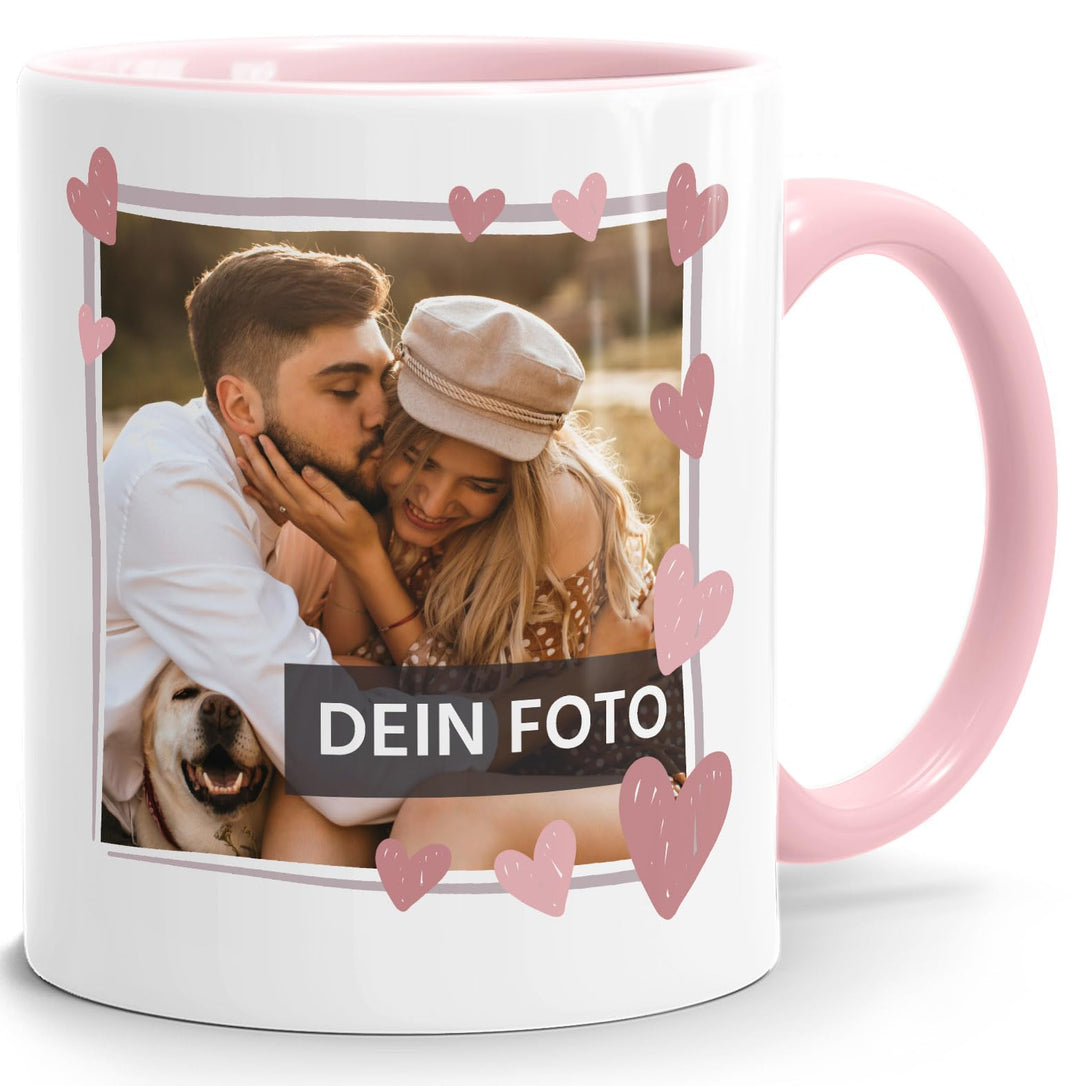personalisierte Fototasse mit eigenem Foto persönliches Geschenk mit Bild selbst gestalten Rahmen He