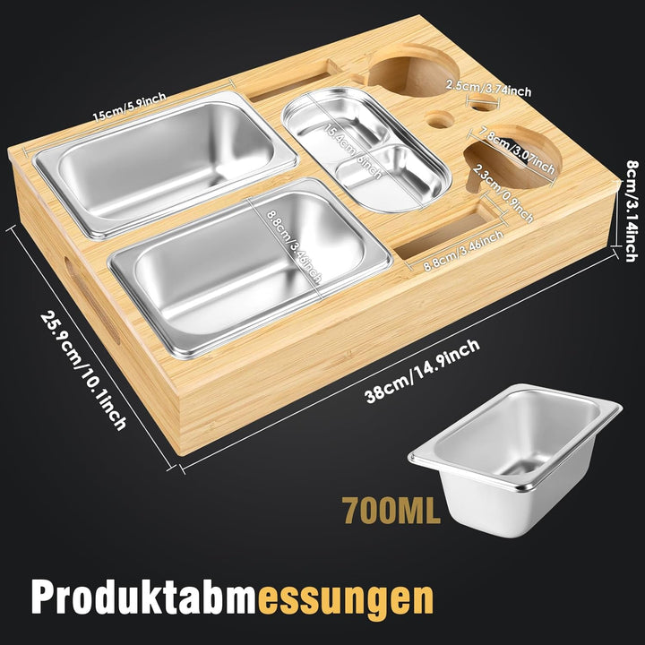 Herenear Couchbar, Snackbox Sofatablett, Couch Bar mit Geschenkbox, Snackspender mit Snackschale, Ge