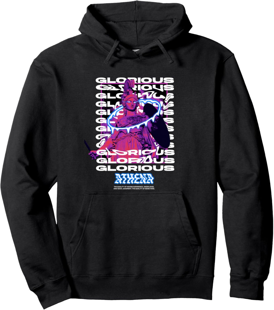 Athena Glorious Greek - Sad Aesthetic Edgy Streetwear Pullover Hoodie