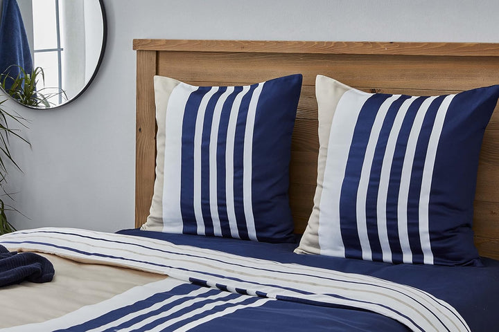 Nautica Home APORT BETTWÄSCHE Set 100% Baumwolle 155X220 + 80X80