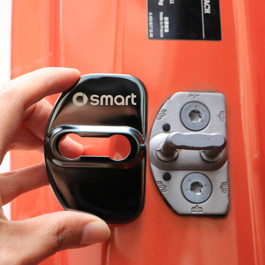 SHIFENG Edelstahl-Autotürverriegelungsabdeckung für Smart 453 Fortwo Forfour 2015–2019 Zubehör, 2er-