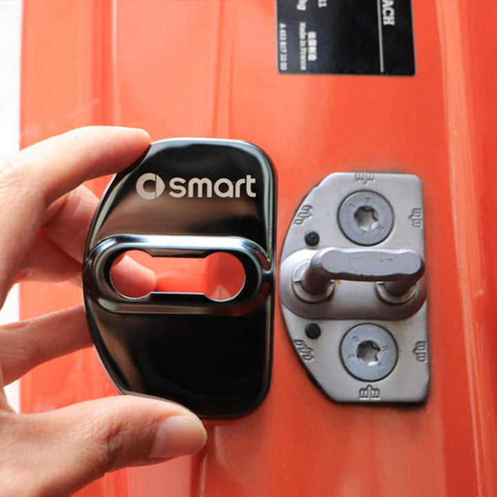 SHIFENG Edelstahl-Autotürverriegelungsabdeckung für Smart 453 Fortwo Forfour 2015–2019 Zubehör, 2er-