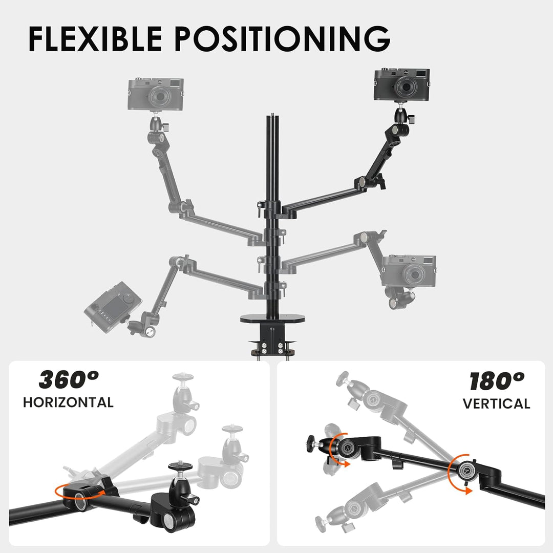 TARION Titanrig Arm Module Z: Kamera Tischstativ Overhead Stativ Tischhalterung Klemmstativ Flexibel