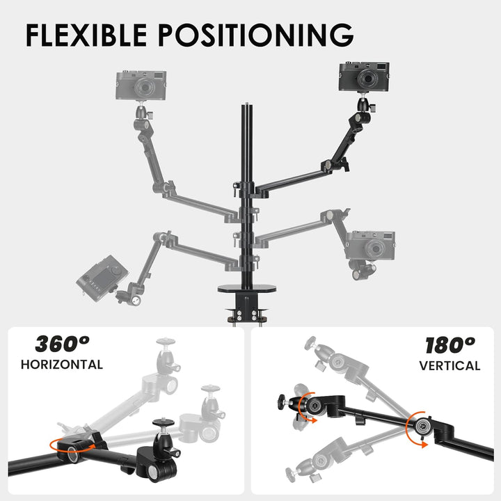 TARION Titanrig Arm Module Z: Kamera Tischstativ Overhead Stativ Tischhalterung Klemmstativ Flexibel