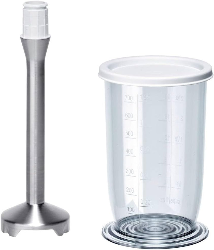 Bosch Edelstahlmixfuss MFZ4060, Sonderzubehör, Vier-Klingen-Messer "Quattro Blade", skalierter Mixbe