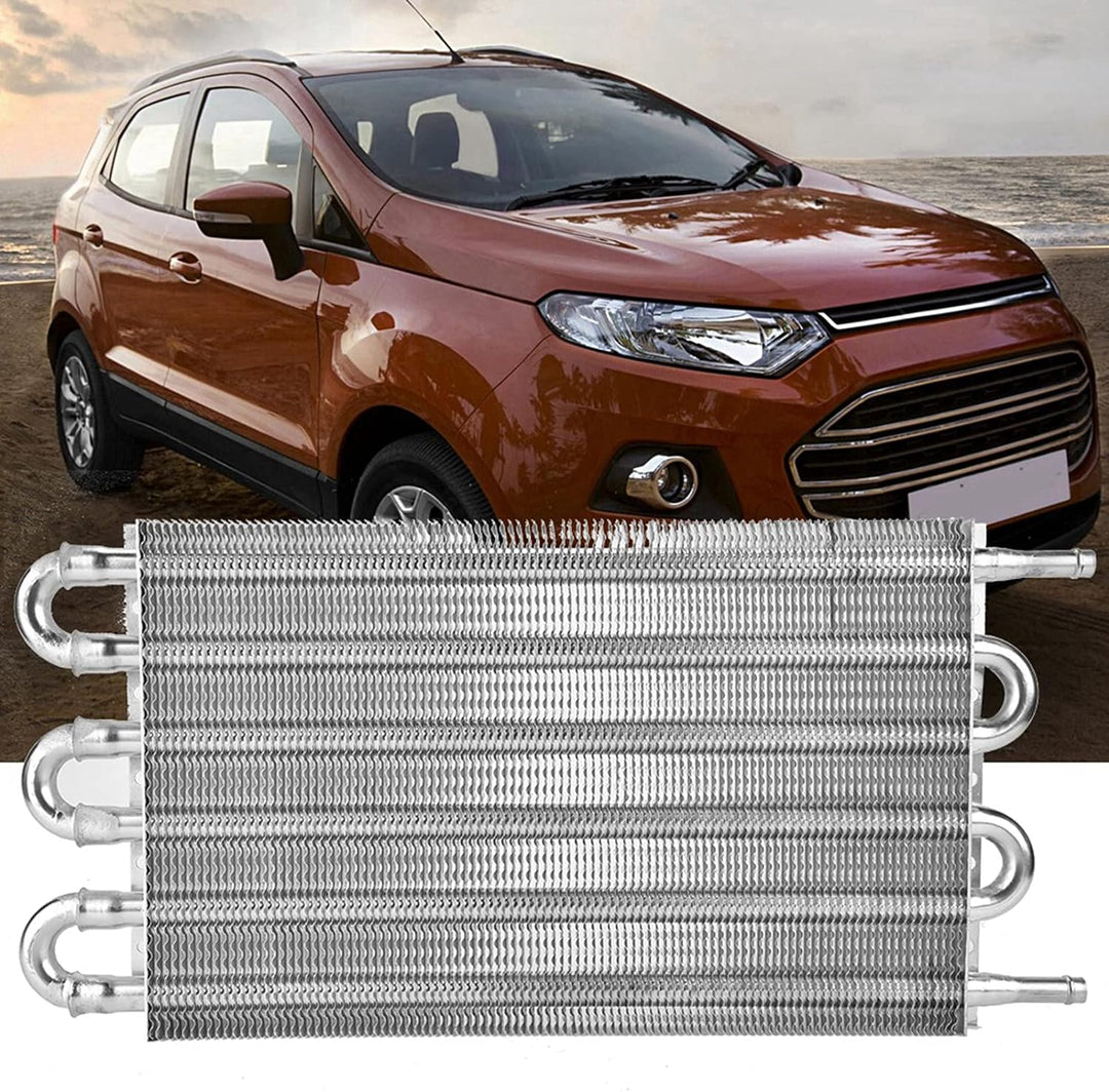 Universell Autoölkühler Ölkühler Aluminium Motor Ölkühler Kühler für Servolenkung, Auto 6 reihiger R