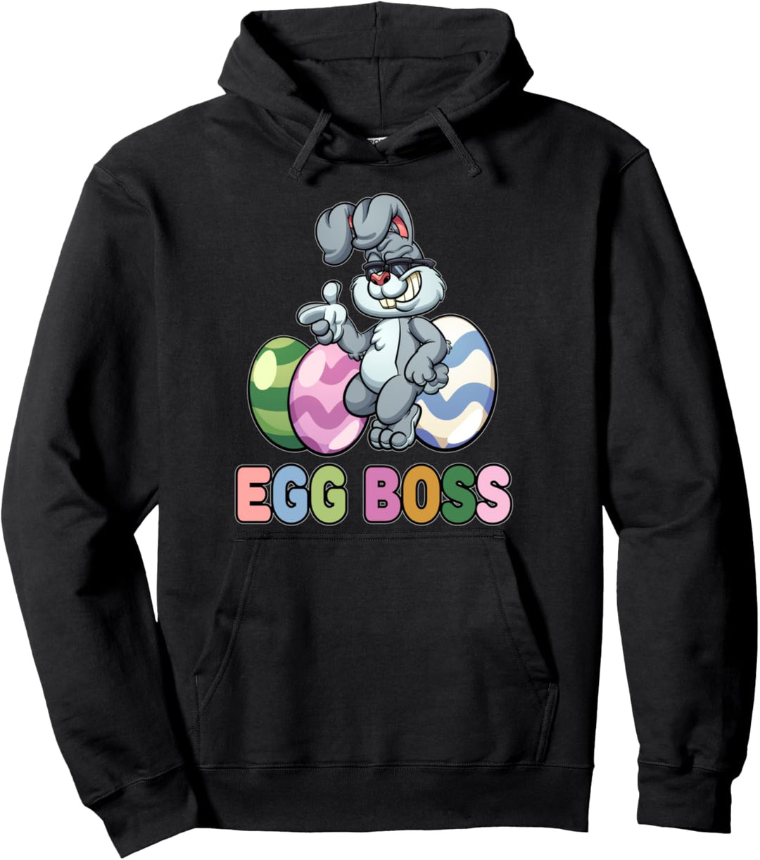 Egg Boss Osterhase Ostergeschenk Jungen und Mädchen Ostern Pullover Hoodie