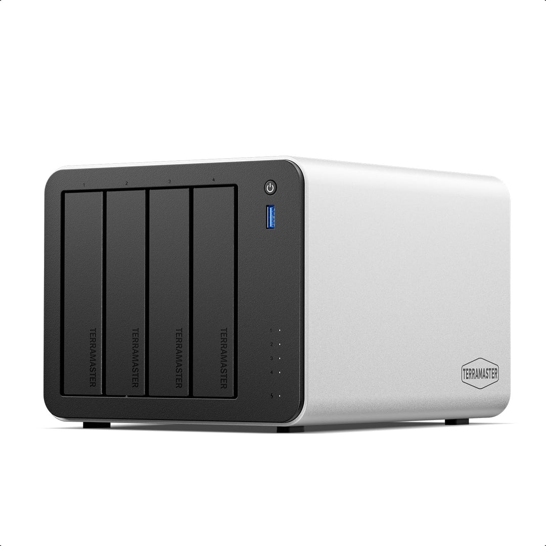 TERRAMASTER F4-425 Plus NAS-Speicher – 4 Einschübe, Intel N95 Quad-Core-CPU, 8 GB RAM DDR, 2 x 5 GbE