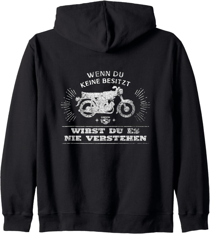 Suhl Simson S50 S51 Zweitaktmotor Fan Liebe stolzer Besitzer Kapuzenjacke