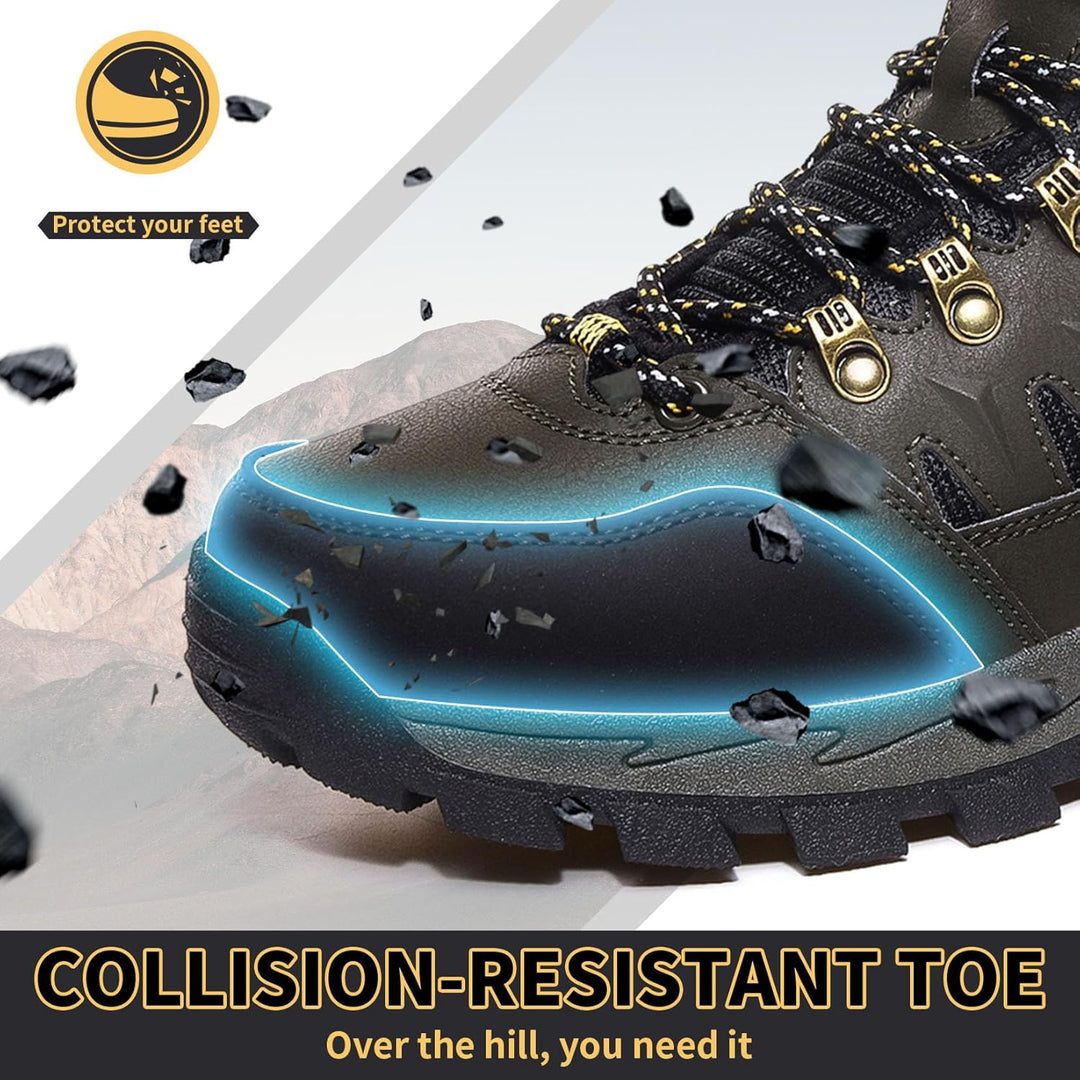 Littleplum Herren Wanderschuhe Winterschuhe Waterproof Wanderstiefel Outdoor Rutschfest High Top Tre