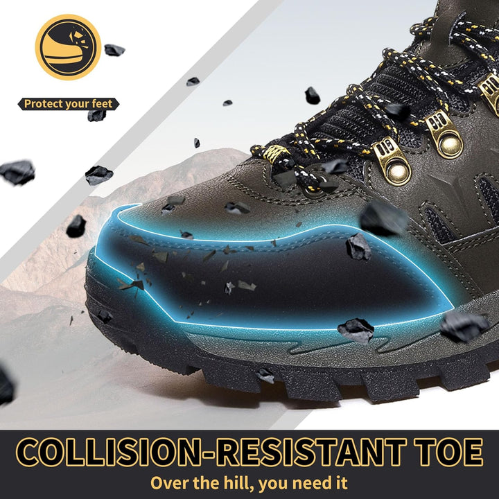 Littleplum Herren Wanderschuhe Winterschuhe Waterproof Wanderstiefel Outdoor Rutschfest High Top Tre