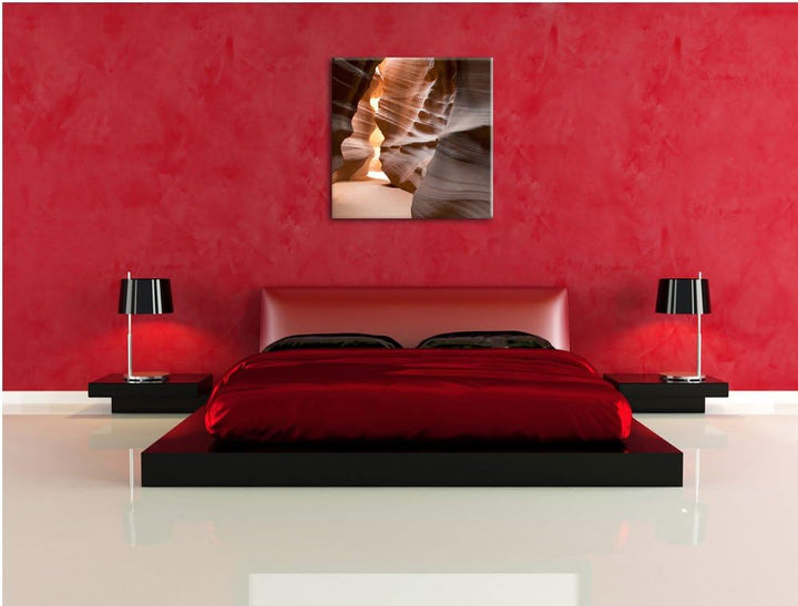 Pixxprint Antelope Canyon Arizona als Leinwandbild/Grösse: 70x70 cm/Wandbild/Kunstdruck/fertig bespa