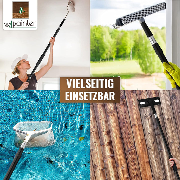 Teleskopstange 3m - Teleskopstiel universell - Alu Teleskopstab ausziehbar - ideal für Poolreinigung