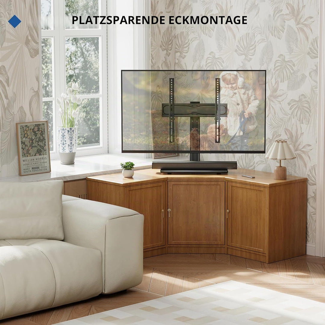 BONTEC TV Standfuss TV Ständer Universal Höhenverstellbar für 26-55 Zoll LCD LED OLED Plasma Flach &