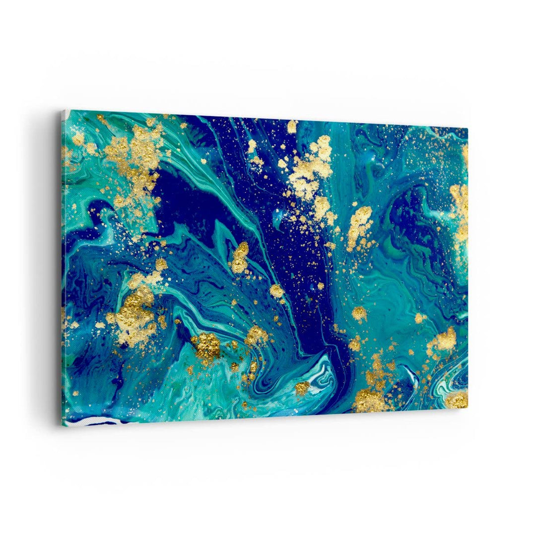 Bilder auf Leinwand 100x70cm Leinwandbild mit Rahmen Abstraktion modern Gross Wanddeko Bild Schlafzi