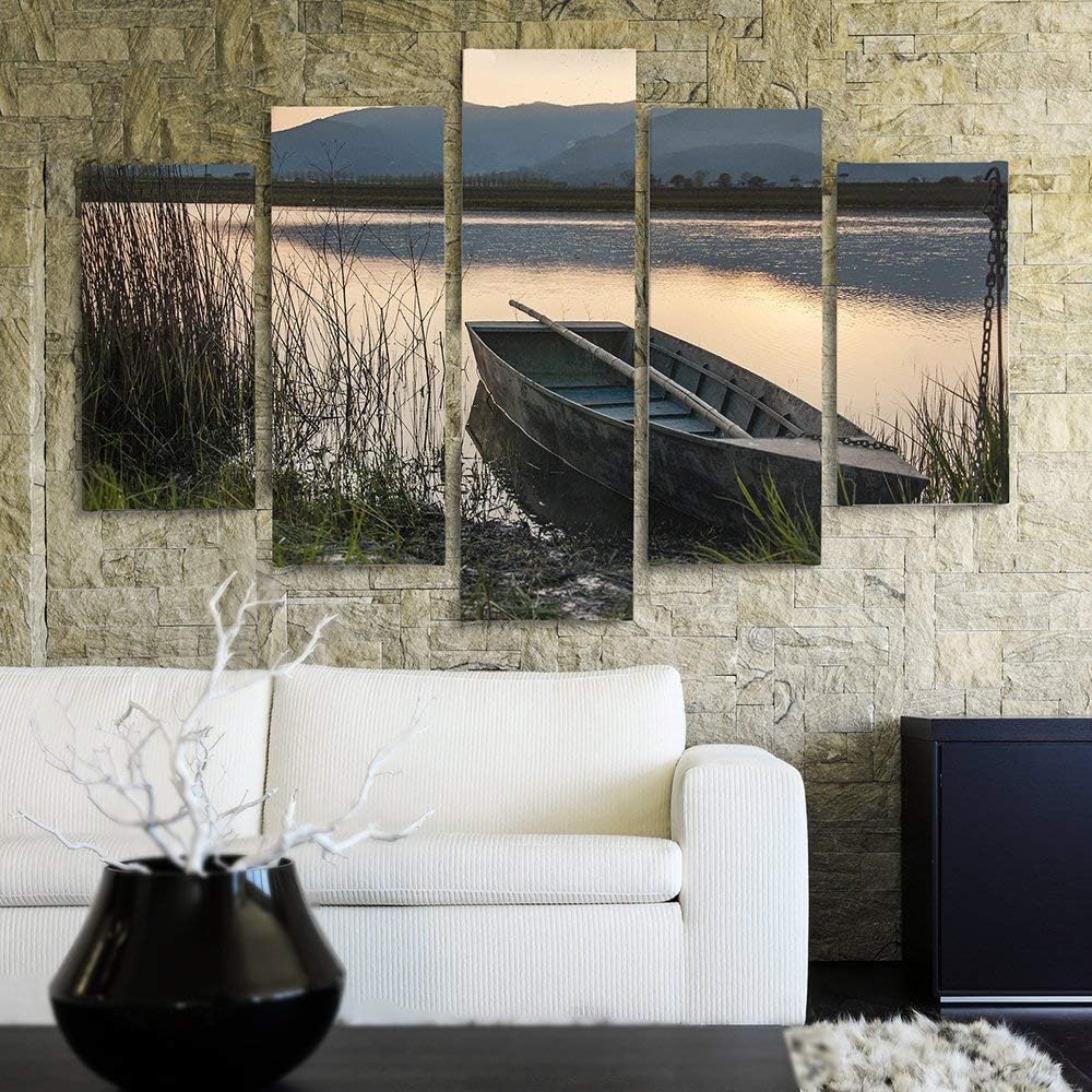 Feeby. Leinwandbild - 5 Teile - Bilder, Wand Bild, Wandbilder, Kunstdruck XXL, 5-Teilig, Typ A, 100x