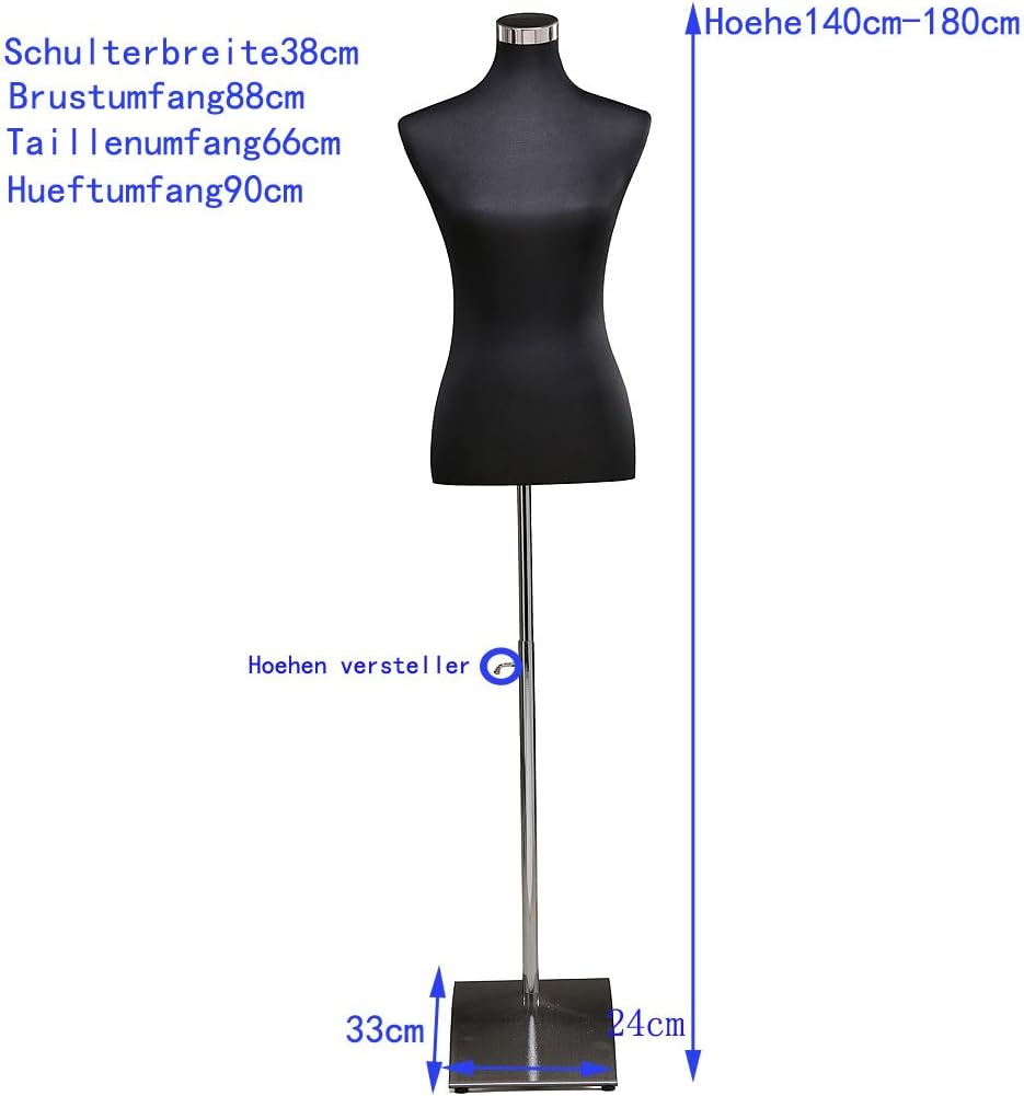 Loywe Schneiderpuppe weiblich Schaufensterpuppe Damenbüste Schneiderbüste kleiderpuppe Büste Torso G