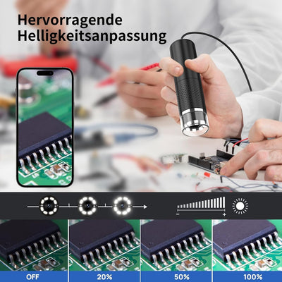 Handy-Mikroskop, Ashfly USB Mikroskop für Kinder 10 Bis 200X tragbares Taschenmikroskop, 3 Stufen ei