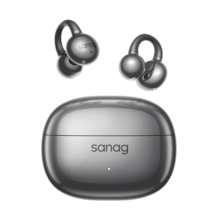 SANAG Z60S Open Ear Clip-On Kopfhörer, Kabellos Bluetooth 5.4 Ohrhörer, IPX4 Wasserdicht, Geräuschun