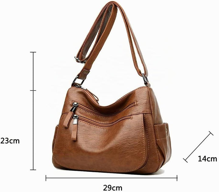 Coolives Damen Umhängetasche Handtasche aus PU-Leder Mode Tasche Schultertasche Leichte Taschen Schu