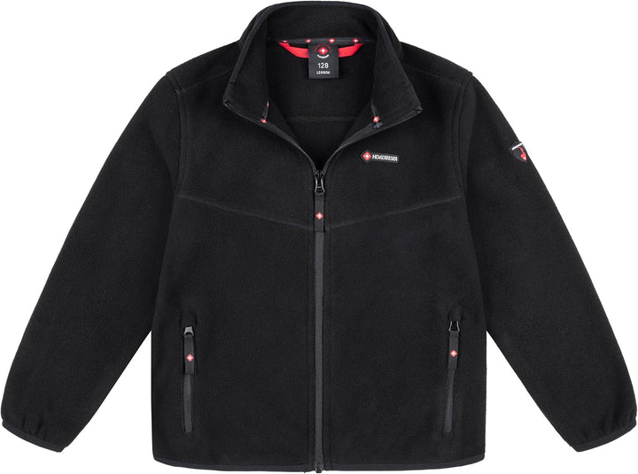 Höhenhorn Leggon Kinder Fleece Jacke Jungen Mädchen Full Zip Outdoor Freizeit 116 Schwarz, 116 Schwa
