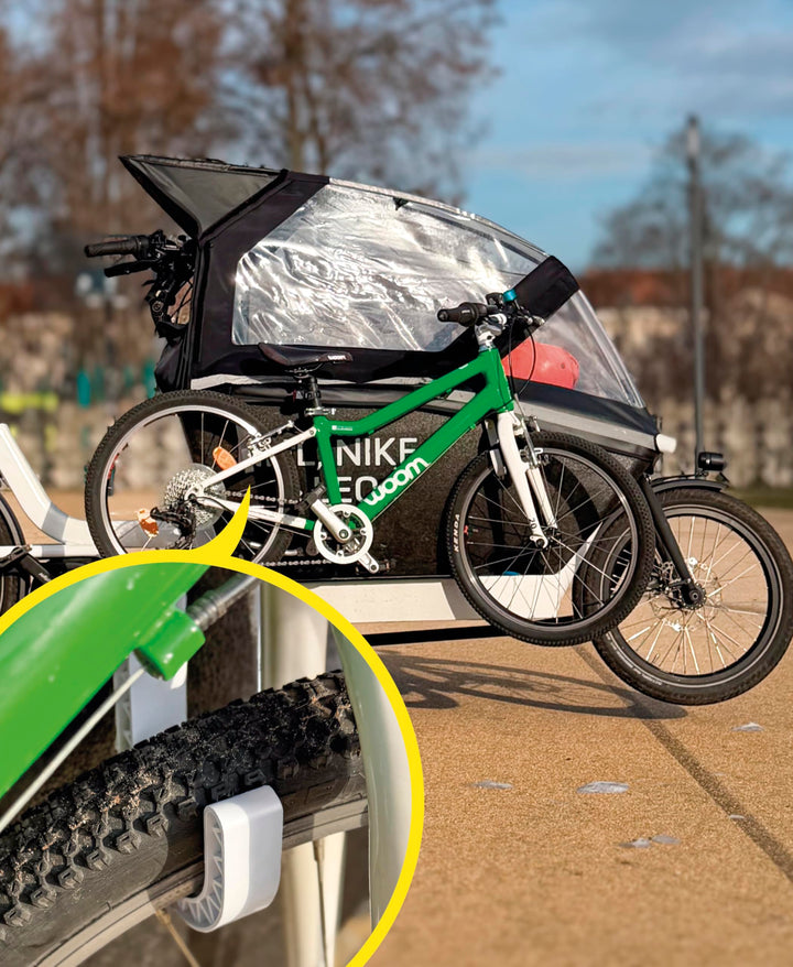 Frank Bike Holder M 2.0 – 2X Halterung für Kinderfahrrad & Laufrad am Lastenrad | kompatibel mit Urb