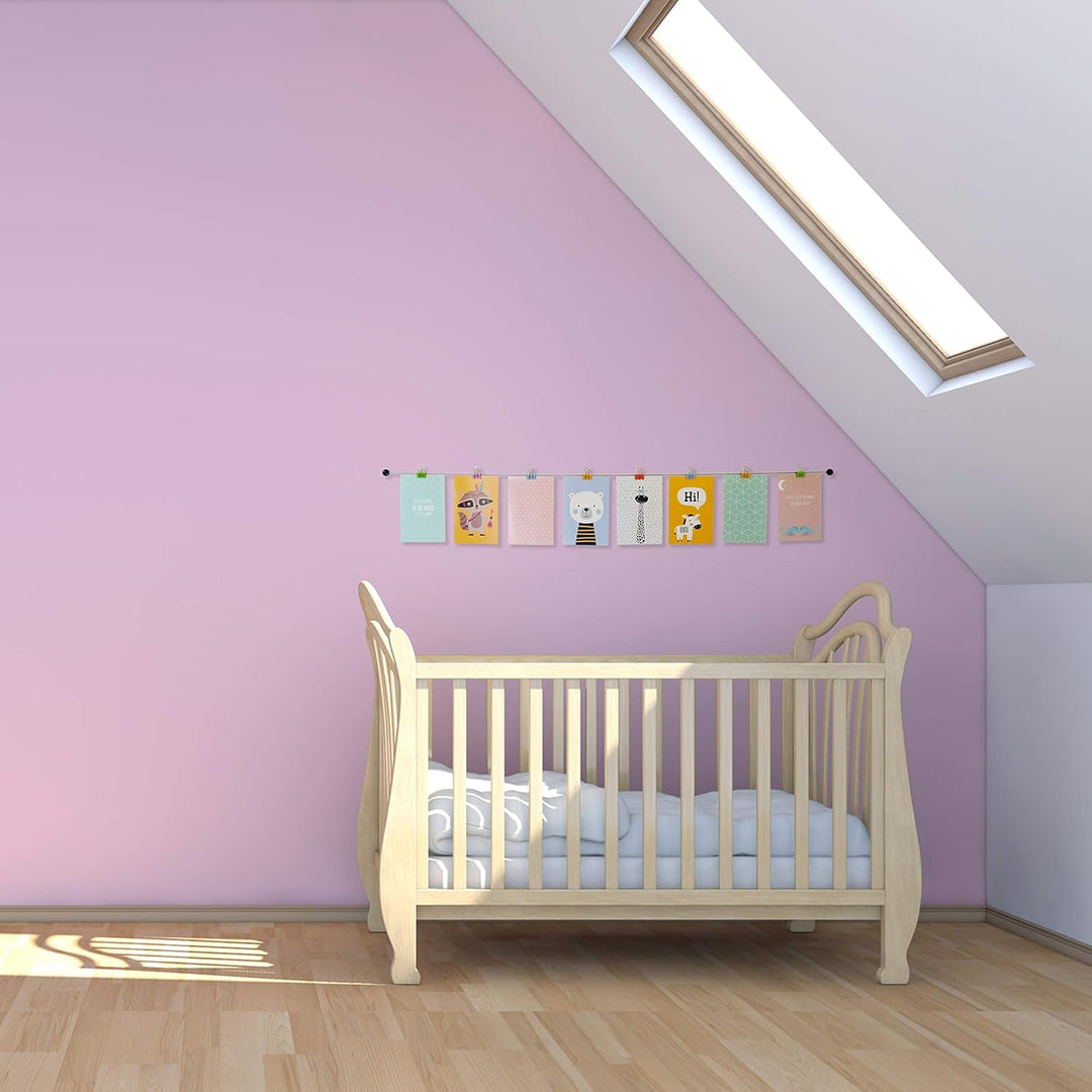 LeTOMA – Fotoseil mit bunten Metall-Klammern - 2x200 cm &amp; 2x20 Klammern im Smiley-Design in den Farb
