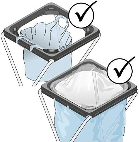 Vileda Gimi Nature Plus 2 Müllsackständer, Rahmen aus Stahl, Tasche: Polyester
