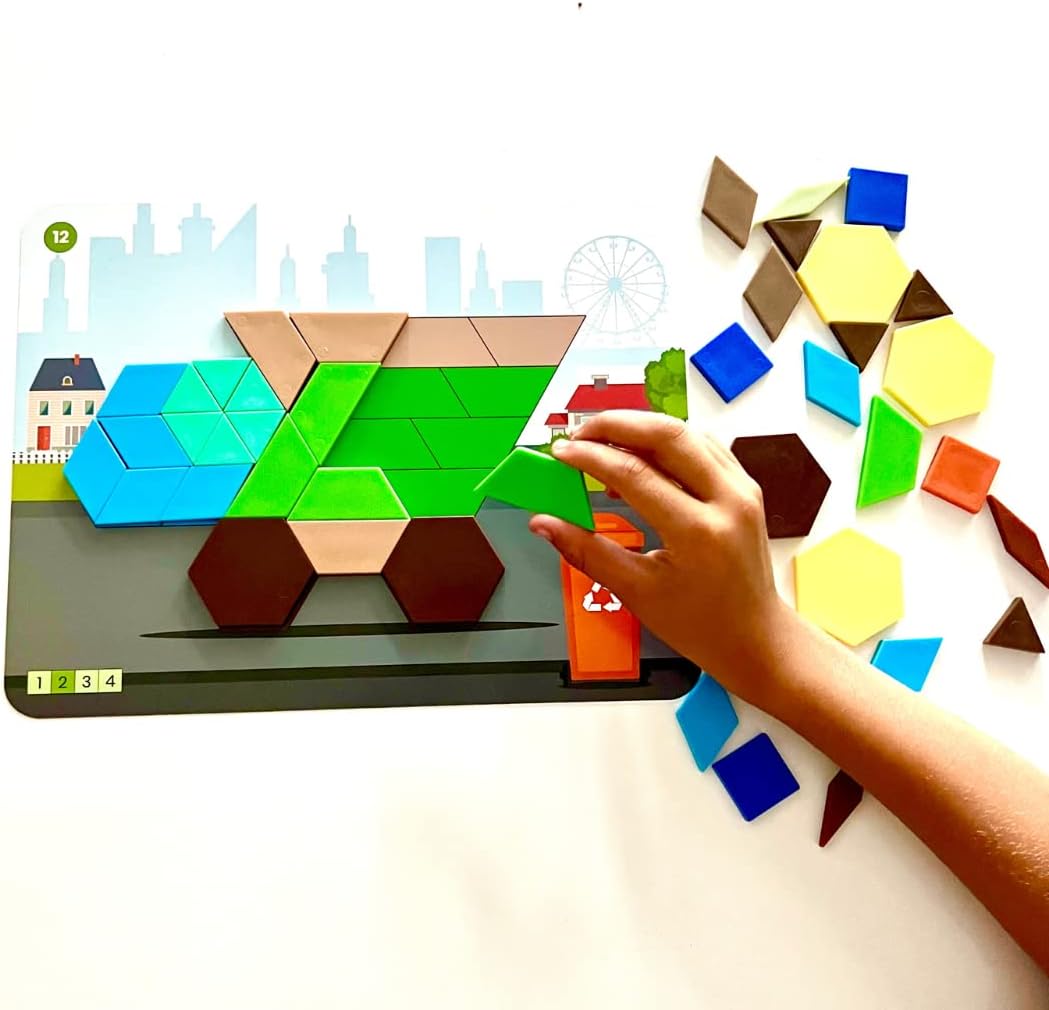 Learning Resources Formsteine-Legeset Recycling und Umweltschutz, Formenpuzzle, Tangram für Kinder i