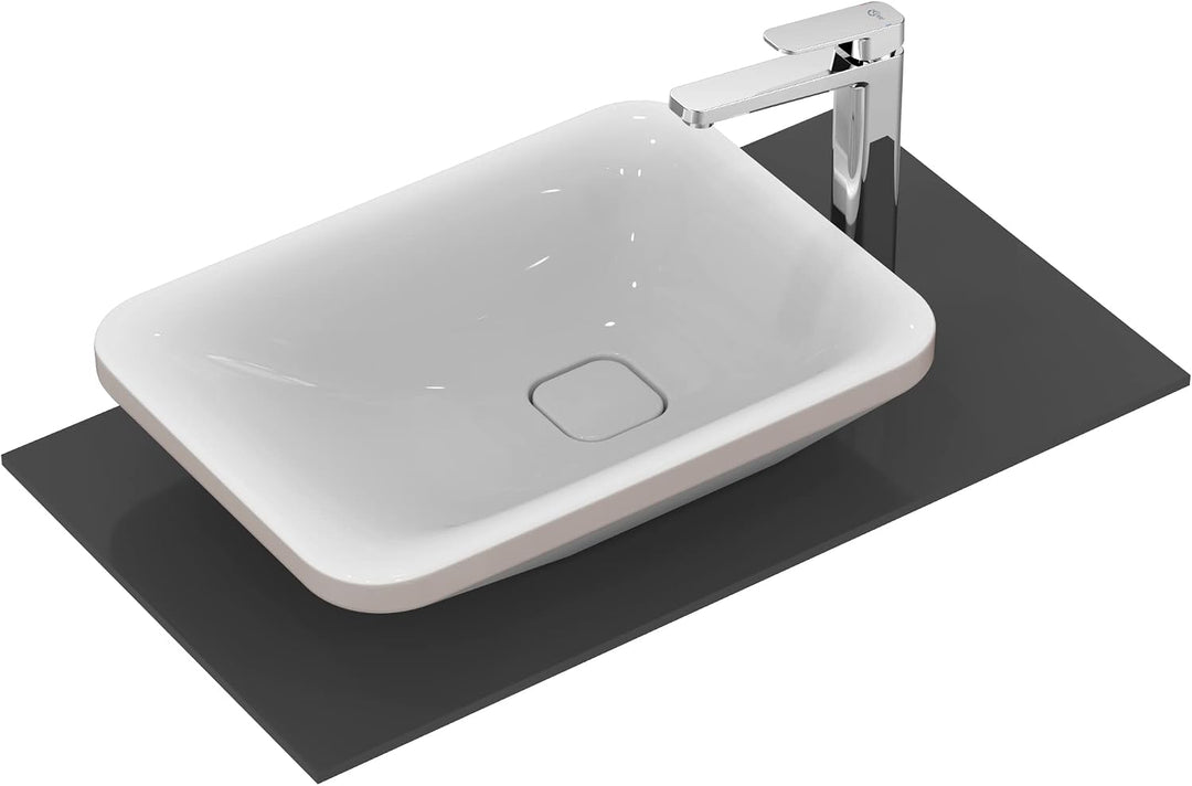 Ideal Standard A6328AA Tonic II Waschtischarmatur verlängerter Sockel mit Zugknopf-Ablaufgarnitur ve