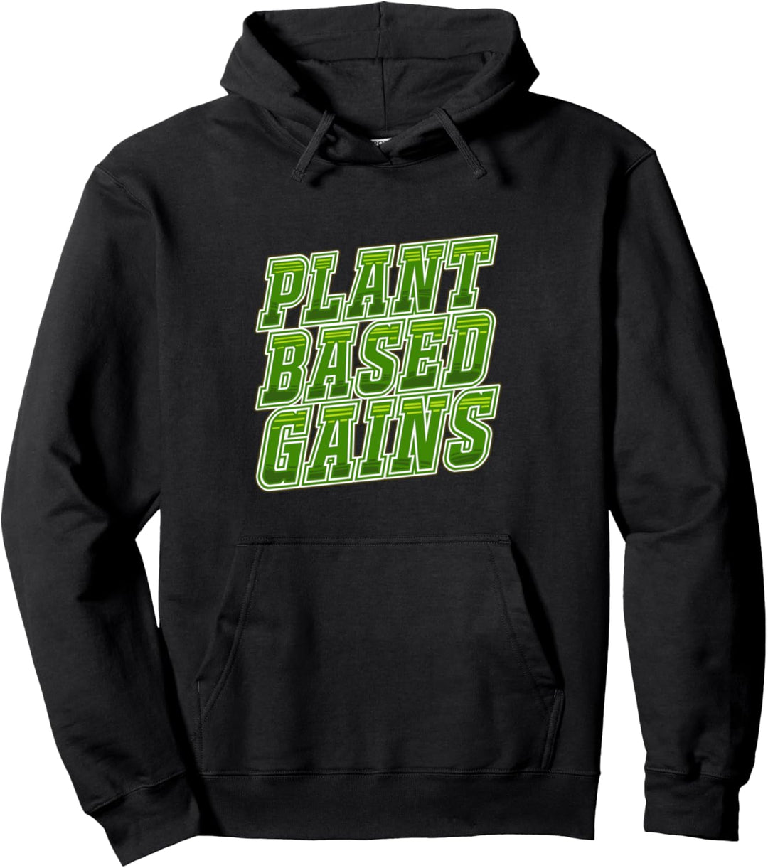 Vegan Gains Sports vegetarische Lebensmittel auf pflanzlicher Basis ohne Fleisch Pullover Hoodie