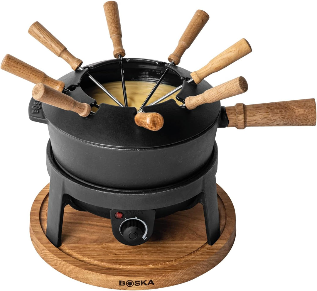 Boska Elektrisches Fondueset Pro 2,2L - Käsefondue - Für 8 personen - Topf set - Edelstahl - Extrala