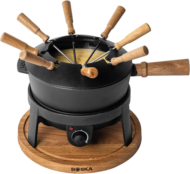 Boska Elektrisches Fondueset Pro 2,2L - Käsefondue - Für 8 personen - Topf set - Edelstahl - Extrala
