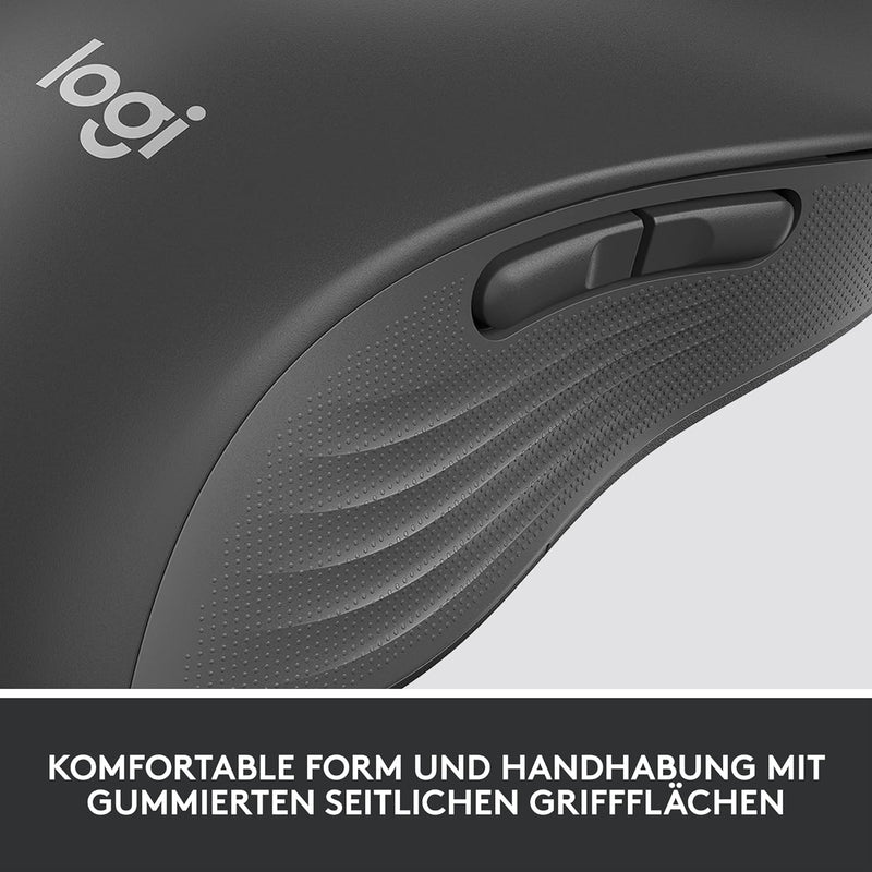 Logitech Signature M650 L Left Kabellose Maus - für grosse linke Hände, Leise Klicks, Anpassbare Sei